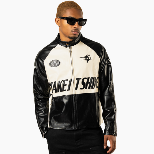 Leather Jacket Double Stars