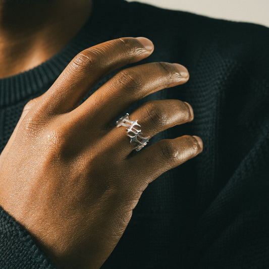 Monogram Ring Silver