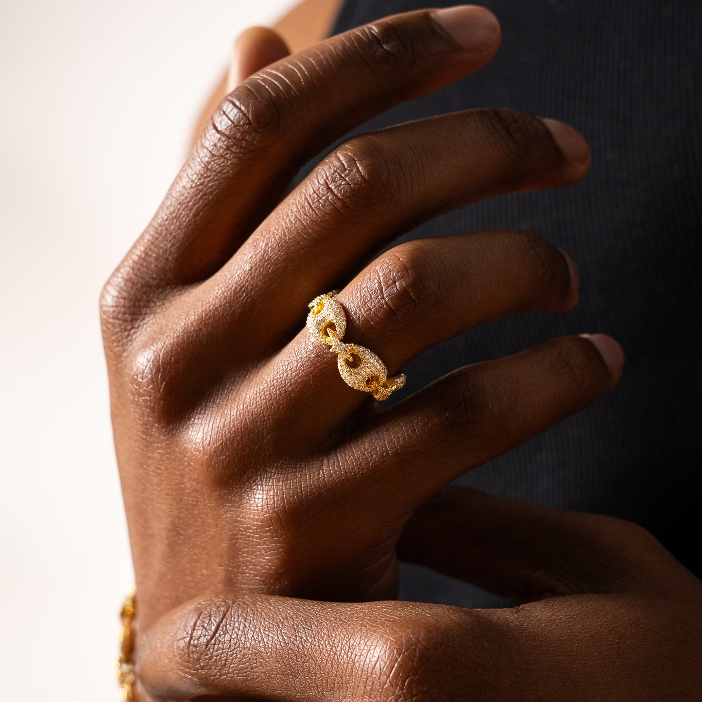Iced Coffee Beans ring - Gold