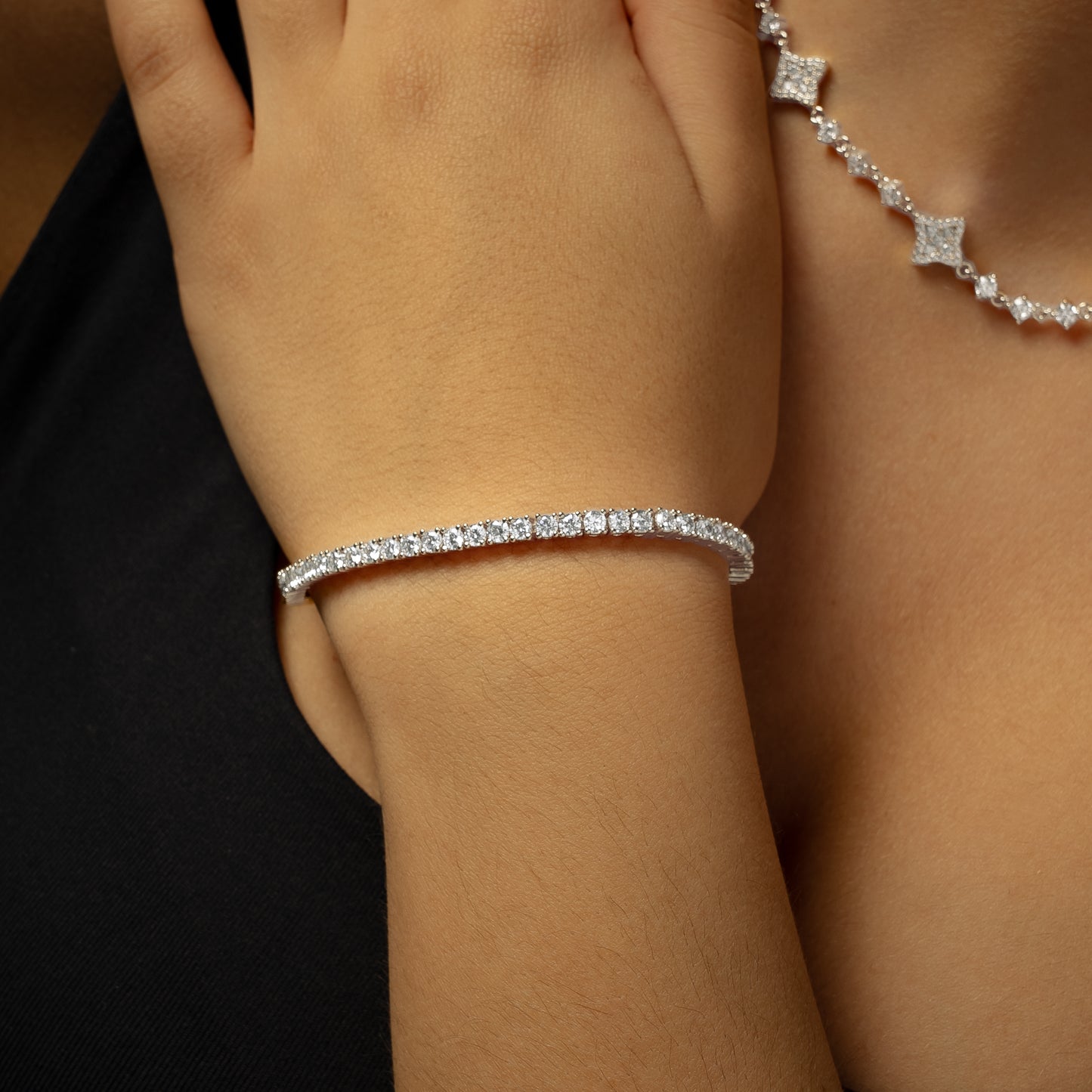 Bracelet Tennis 3 mm argenté