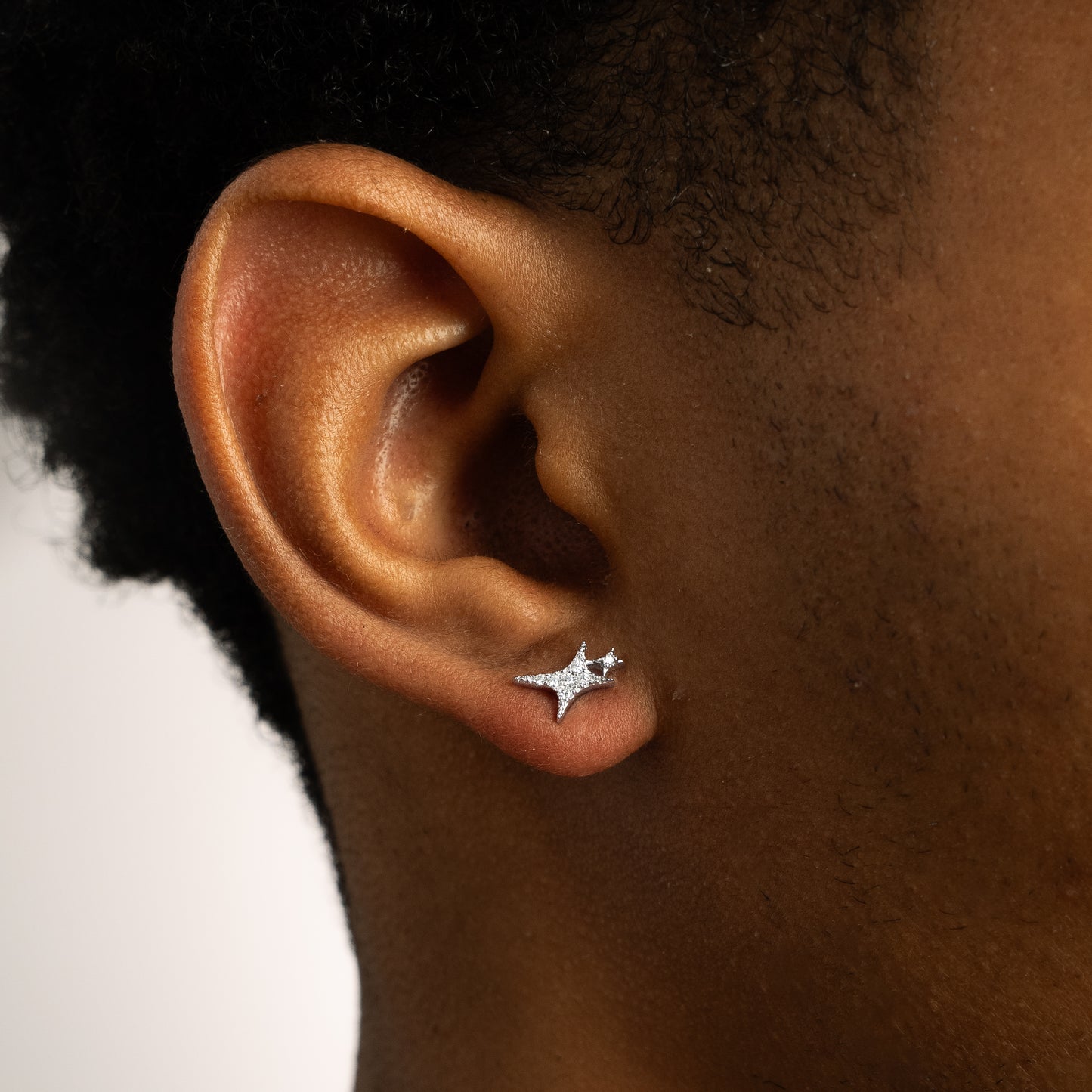 Iced Signature silver earrings