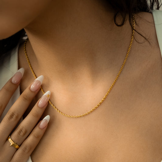 Rope chain 2 mm gold