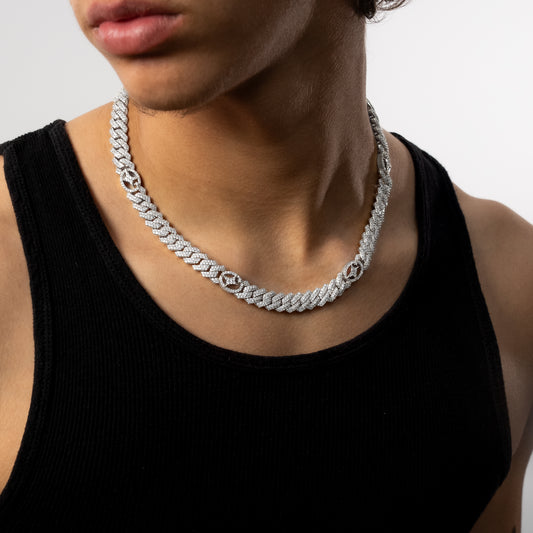 Signature Prong Link Chain 10mm Silver