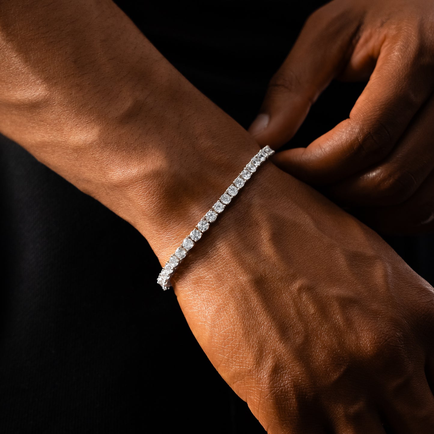 Tennis bracelet 4 mm silver