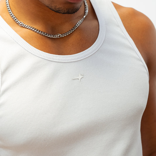 Rib Tank Signature - Blanc