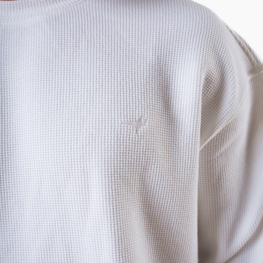Pull waffle Make it Shine Blanc