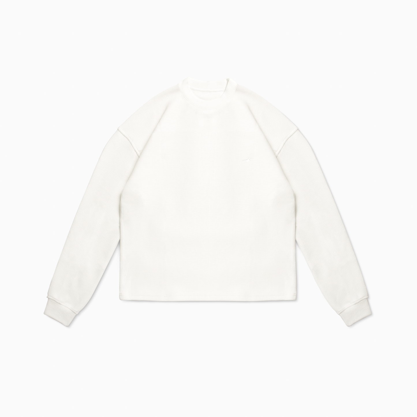 Make it Shine waffle sweater White