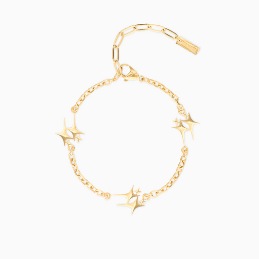 Bracelet Double Stars Doré