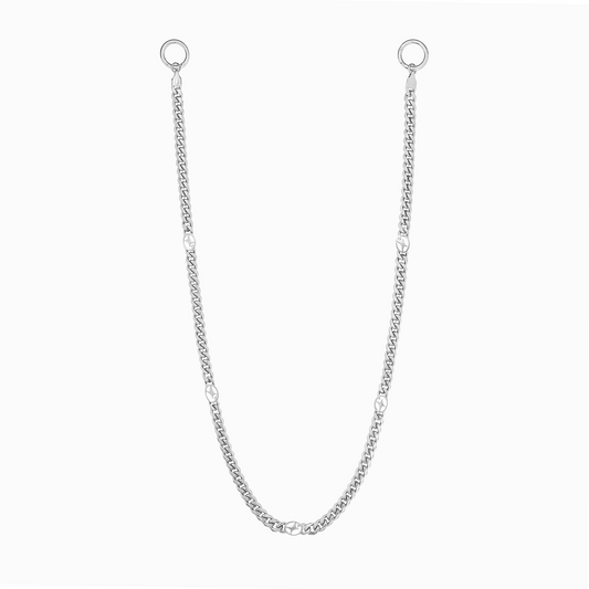 Wallet Chain Cuban link Signature 6 mm Argentée