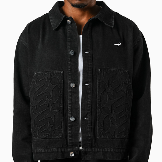Denim Jacket Monogram - Noir