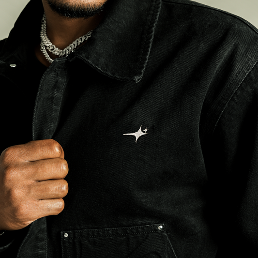 Denim Jacket Monogram - Noir Moissanite