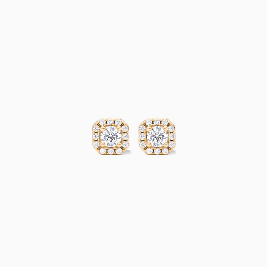 Golden Clustered tennis earring