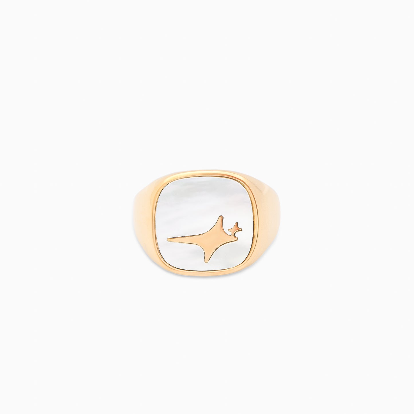 Raw Ring Gold - White Pattern