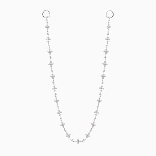 Iced Celestial Wallet Chain - Silver