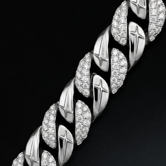 Iced Icon Cuban Link Chain 15mm 1/2 Silver