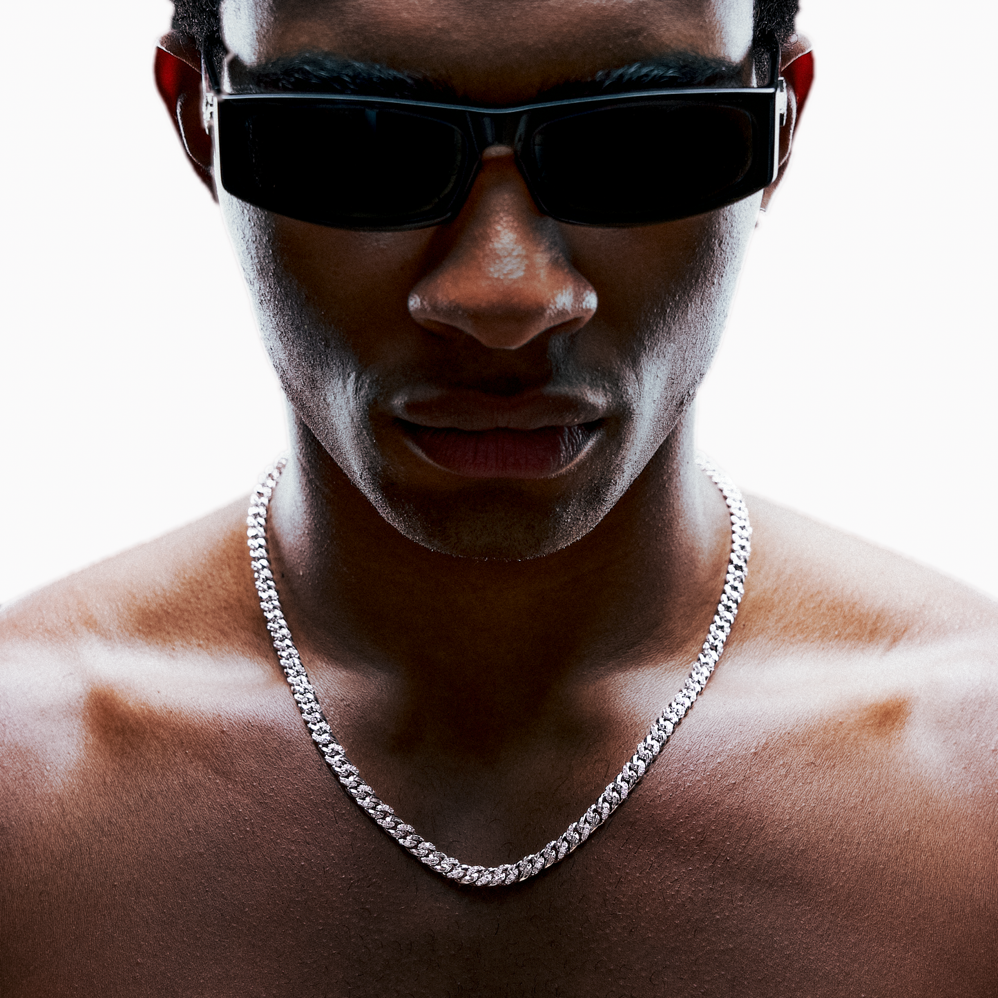 Iced Icon Cuban Link Chain 6mm 1/2 Silver
