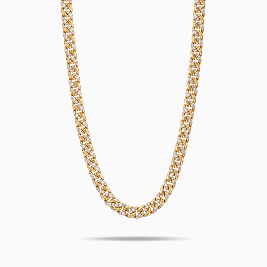 Iced Icon Cuban Link Chain 6mm 1/2 Gold