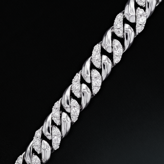 Iced Icon Cuban Link Chain 6mm 1/2 Silver