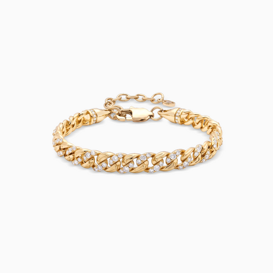 Iced Icon Cuban link Bracelet 6mm 1/2 - Gold