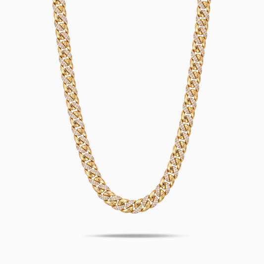 Iced Icon Cuban Link Chain 8mm 1/2 Gold
