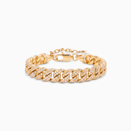 Iced Icon Cuban link Bracelet 8mm - Gold