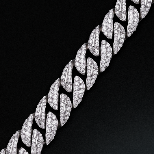 Iced Icon Cuban Link Chain 8mm Silver