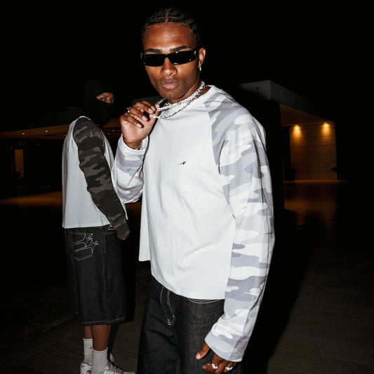 Camo waffle long sleeve - Grey