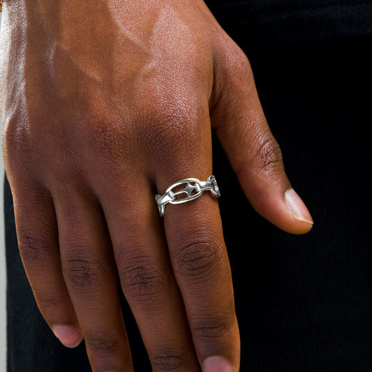 Silver signature H-ring