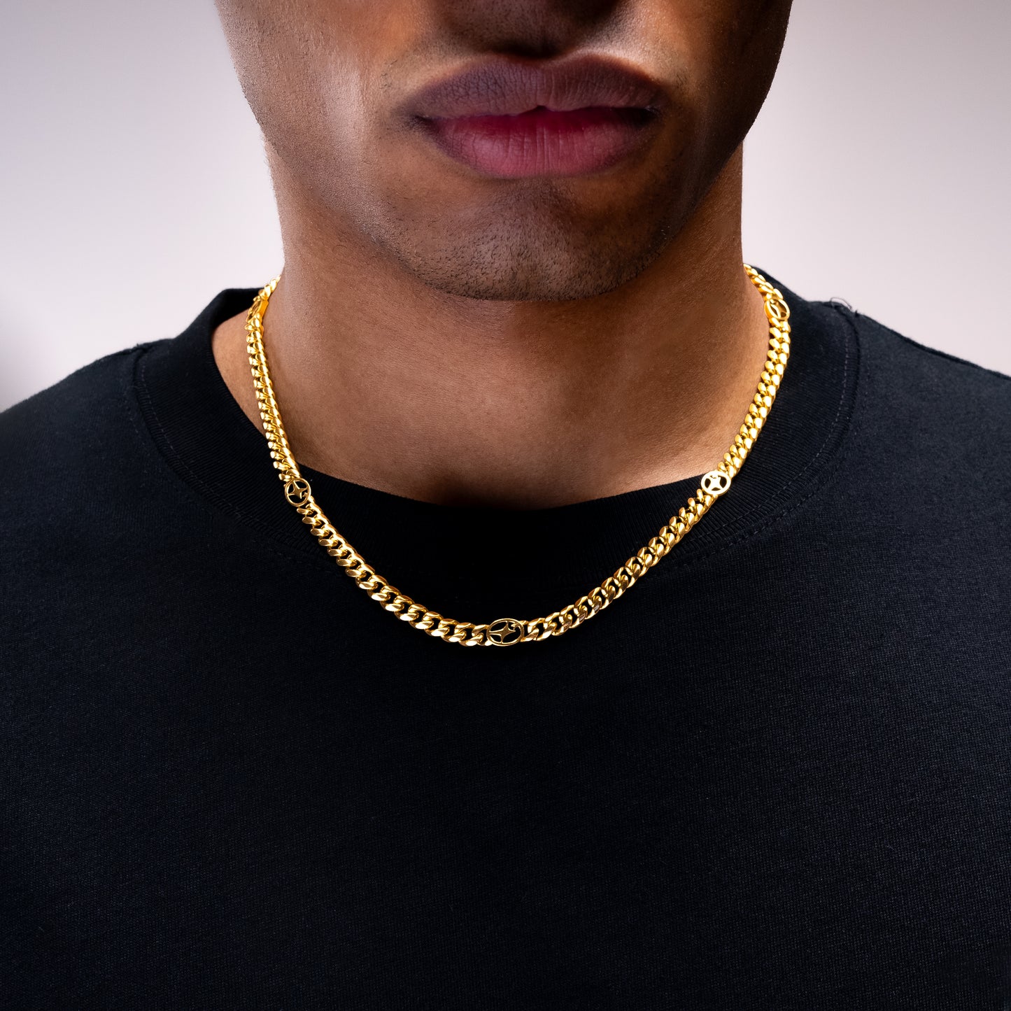 Chaîne Cuban link 6 mm Signature Dorée