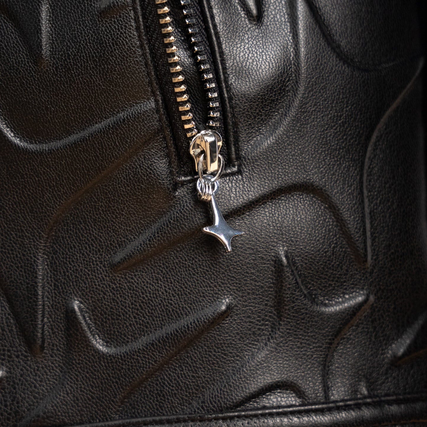 Leather Jacket Monogram - Black & Moissanite