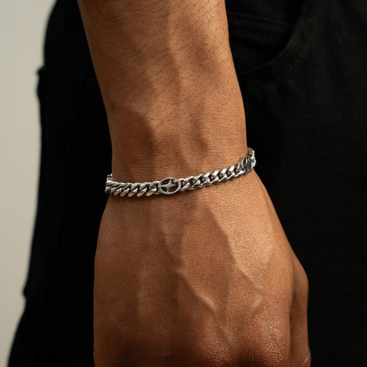 Bracelet Cuban link 6 mm Signature Argenté
