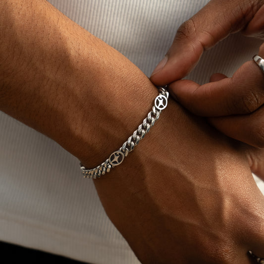 Bracelet Cuban link 6 mm Signature Argenté