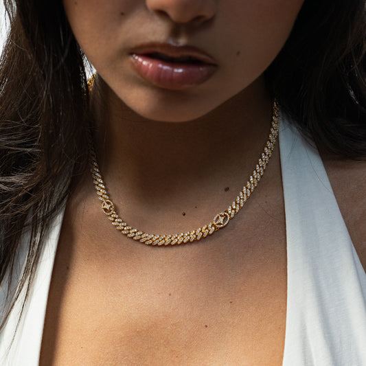 Iced Cuban Link Signature 5mm Gold Chain
