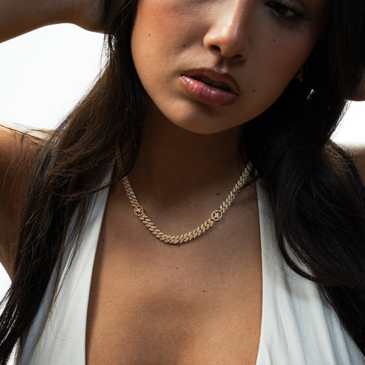 Iced Cuban Link Signature 5mm Gold Chain