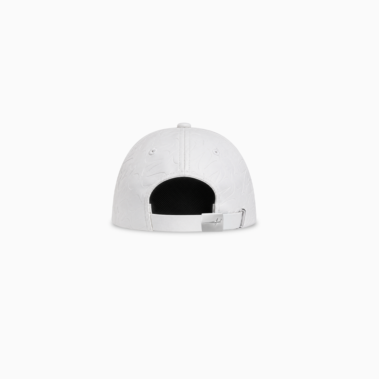 Leather Monogram Cap - White