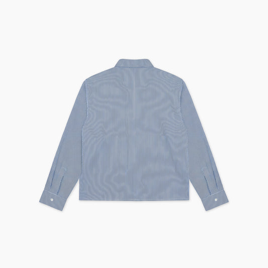 Striped Long-Sleeve Shirt - Blue & White