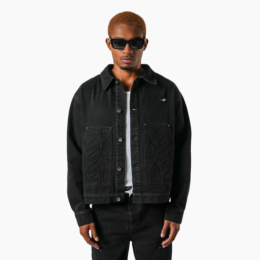 Denim Jacket Monogram - Noir