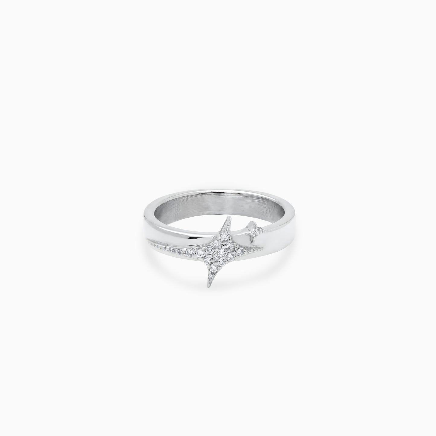 Iced signature ring argentée