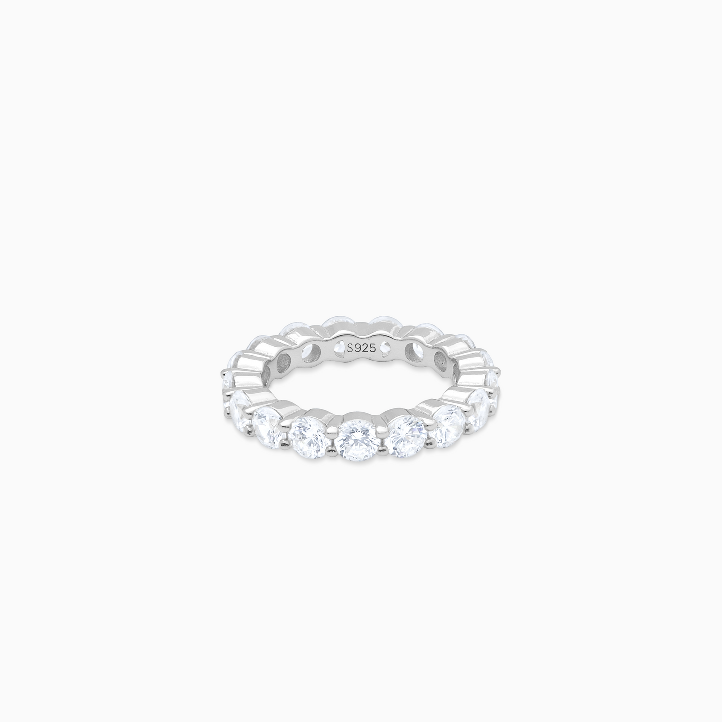 Eternity ring argentée - Blanc