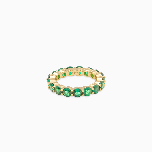 Eternity ring dorée - Vert