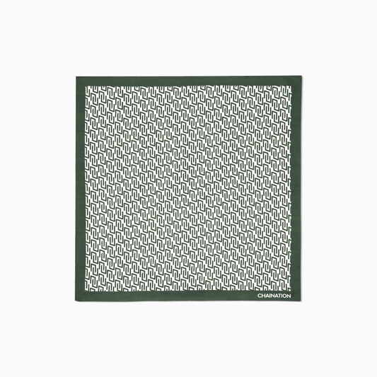 Monogram Square - Green &amp; White