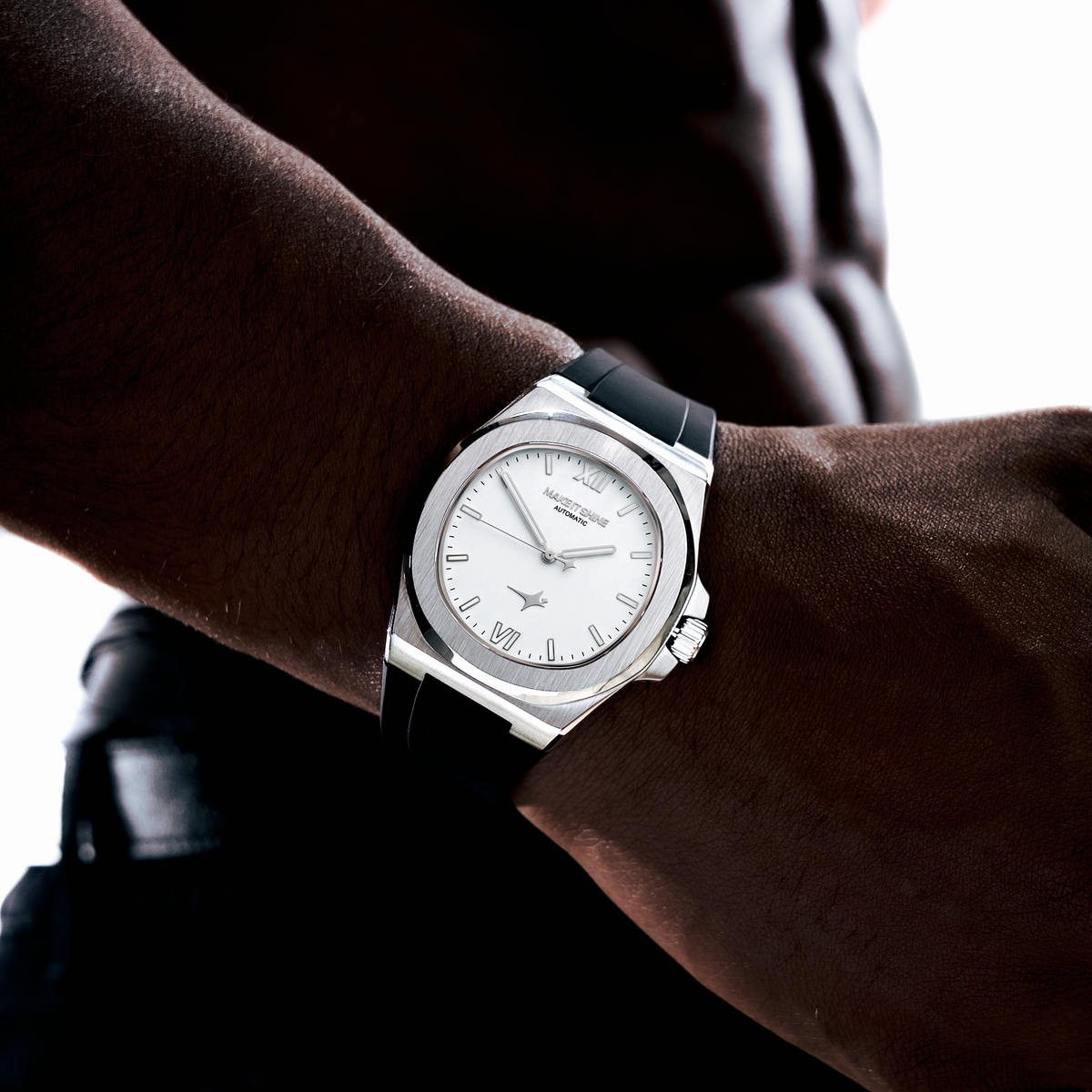 ASON1 - Cadran Blanc & Bracelet Rubber