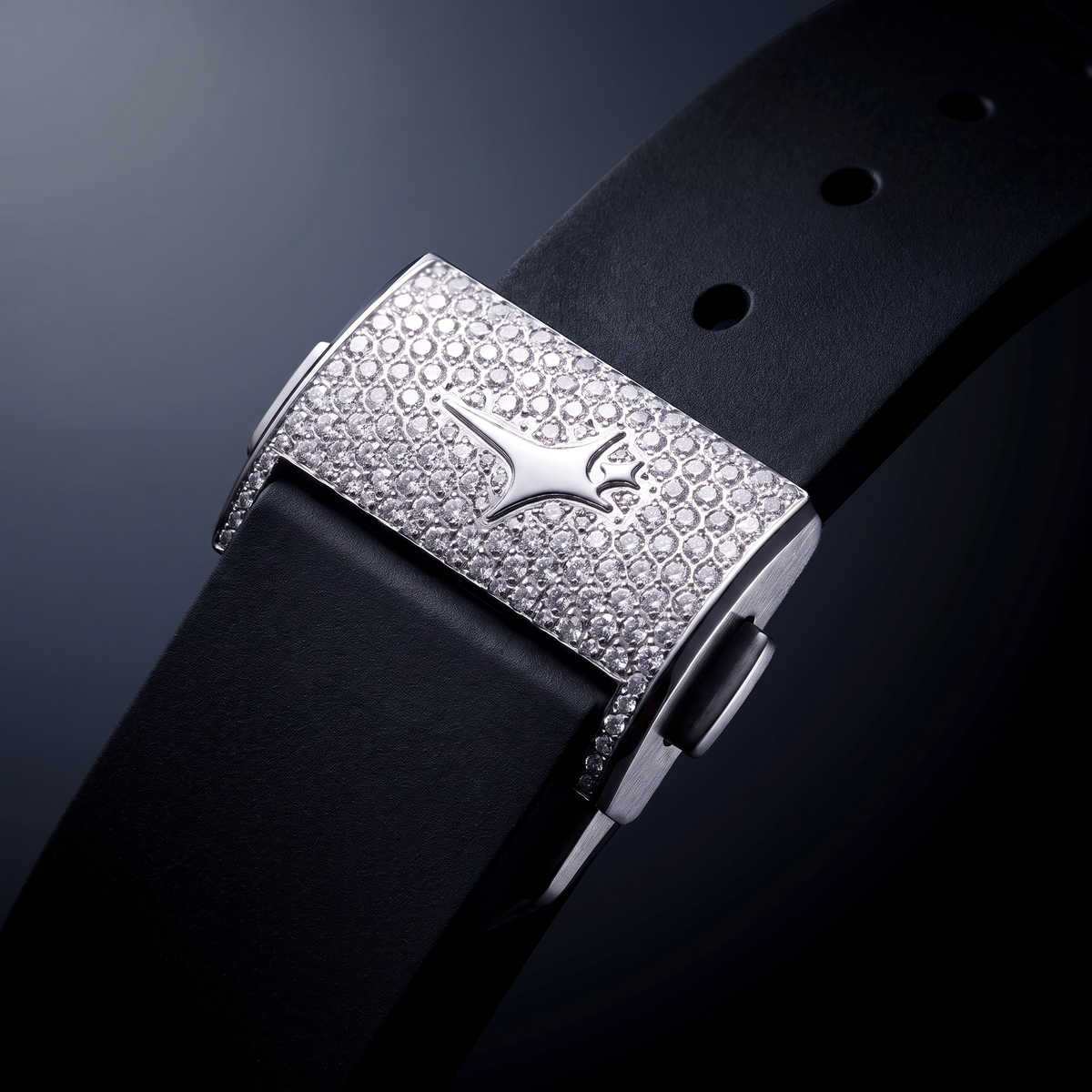 Iced ASON1 - Cadran Skeleton & Bracelet Rubber - Moissanite VVS