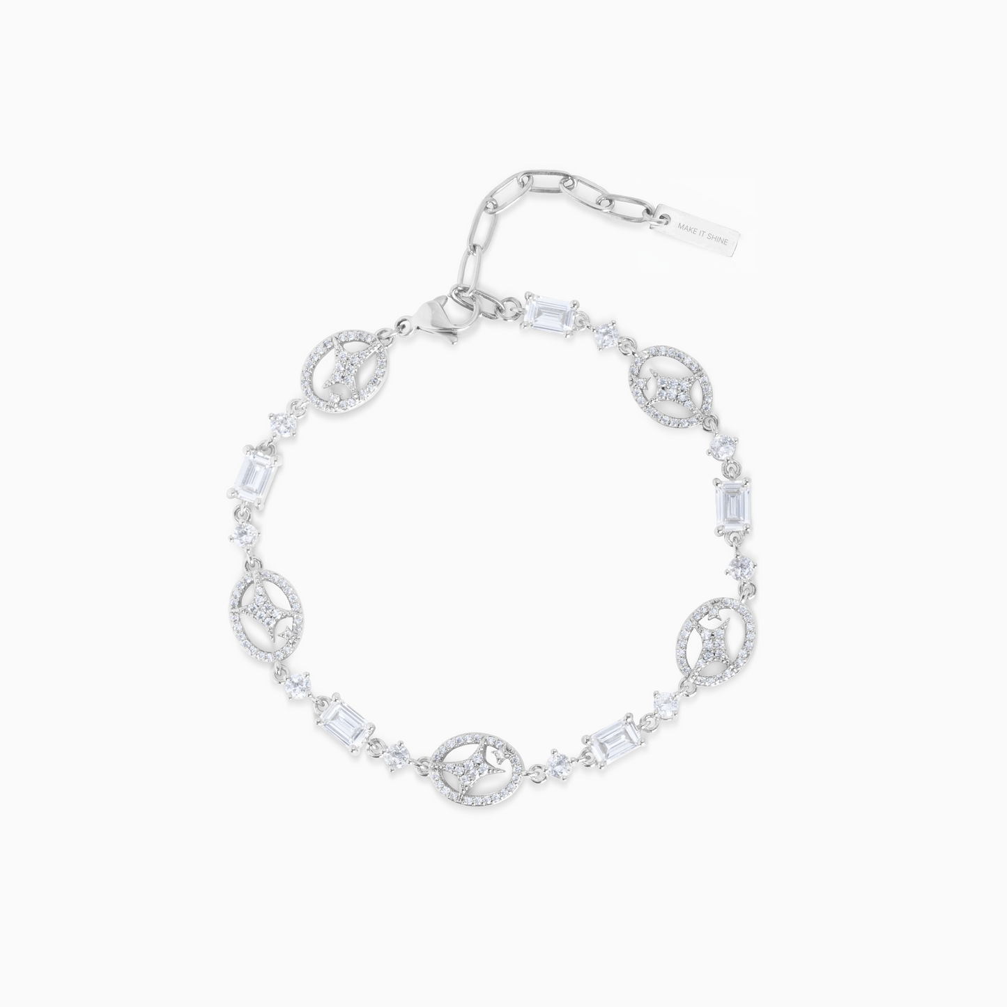 Bracelet Iced signature argenté