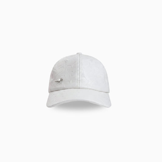 Leather Monogram Cap - Blanc