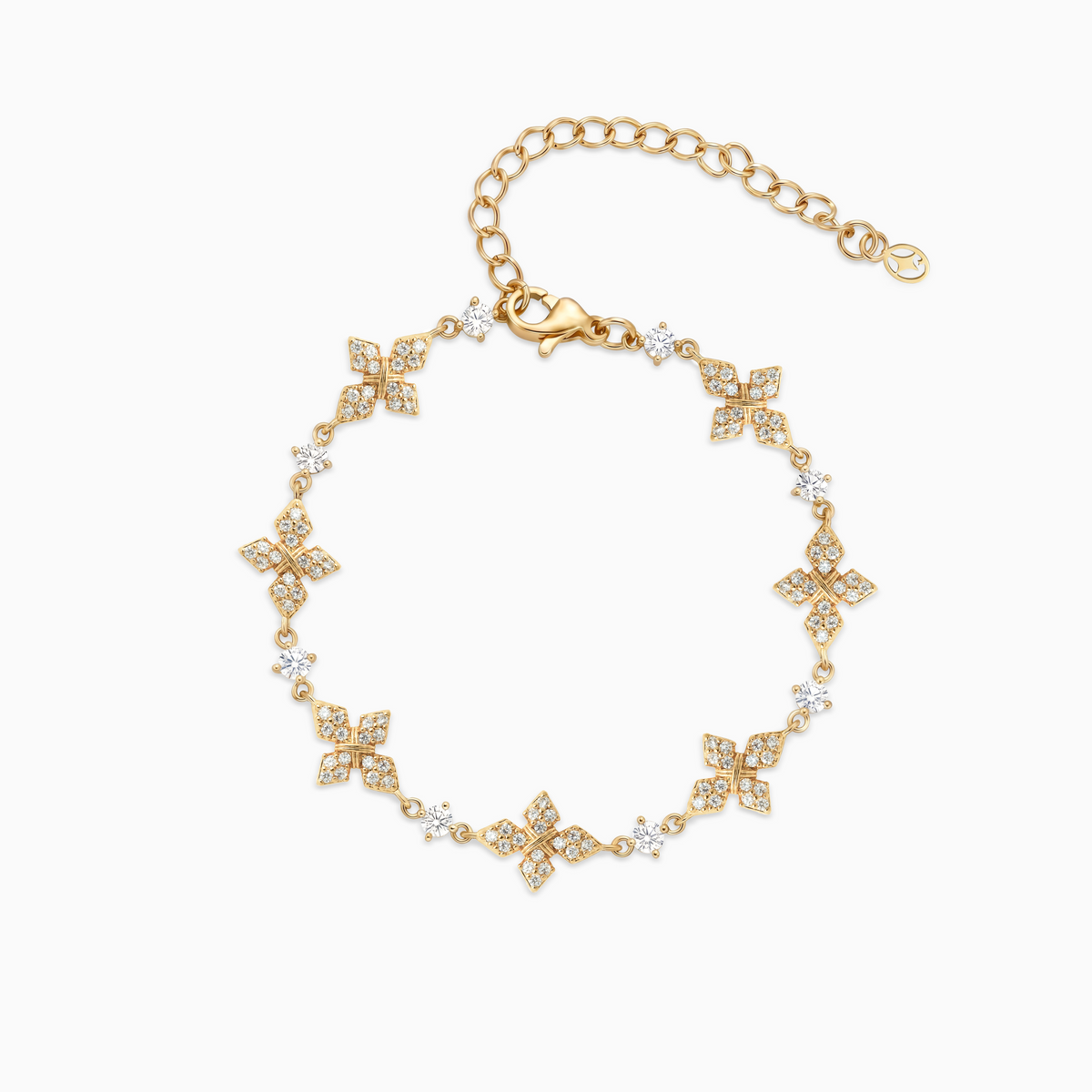 Bracelet Iced Celestial - 925 Sterling Silver / 18K Gold Plating & VVS Moissanite