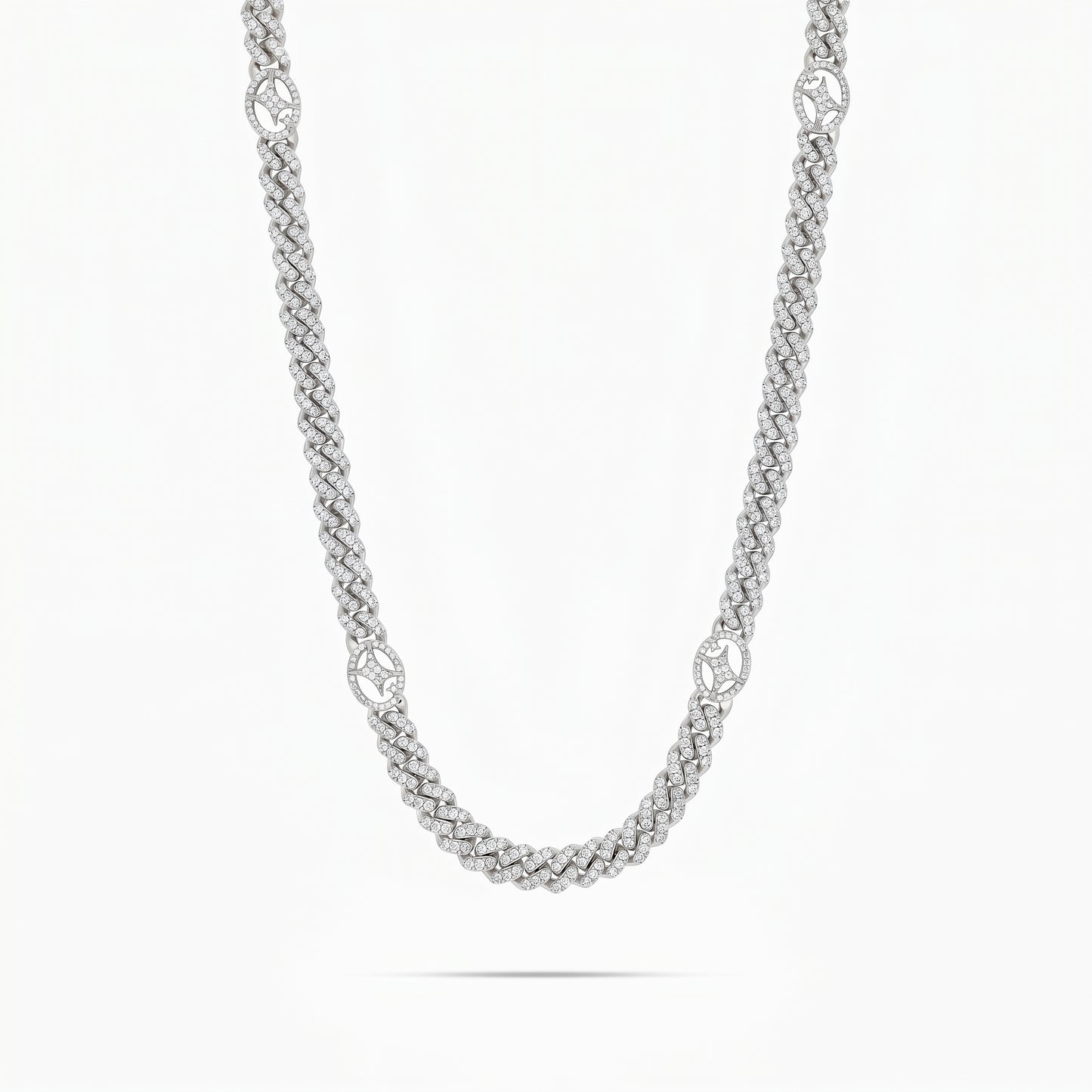 Signature Iced Cuban Link Chain 5mm Silver