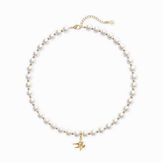 Double Stars Gold Beaded Chain
