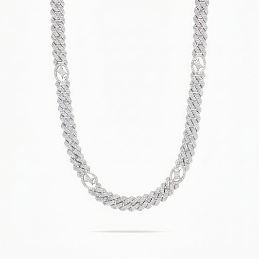Signature Prong Link Chain 10mm Silver