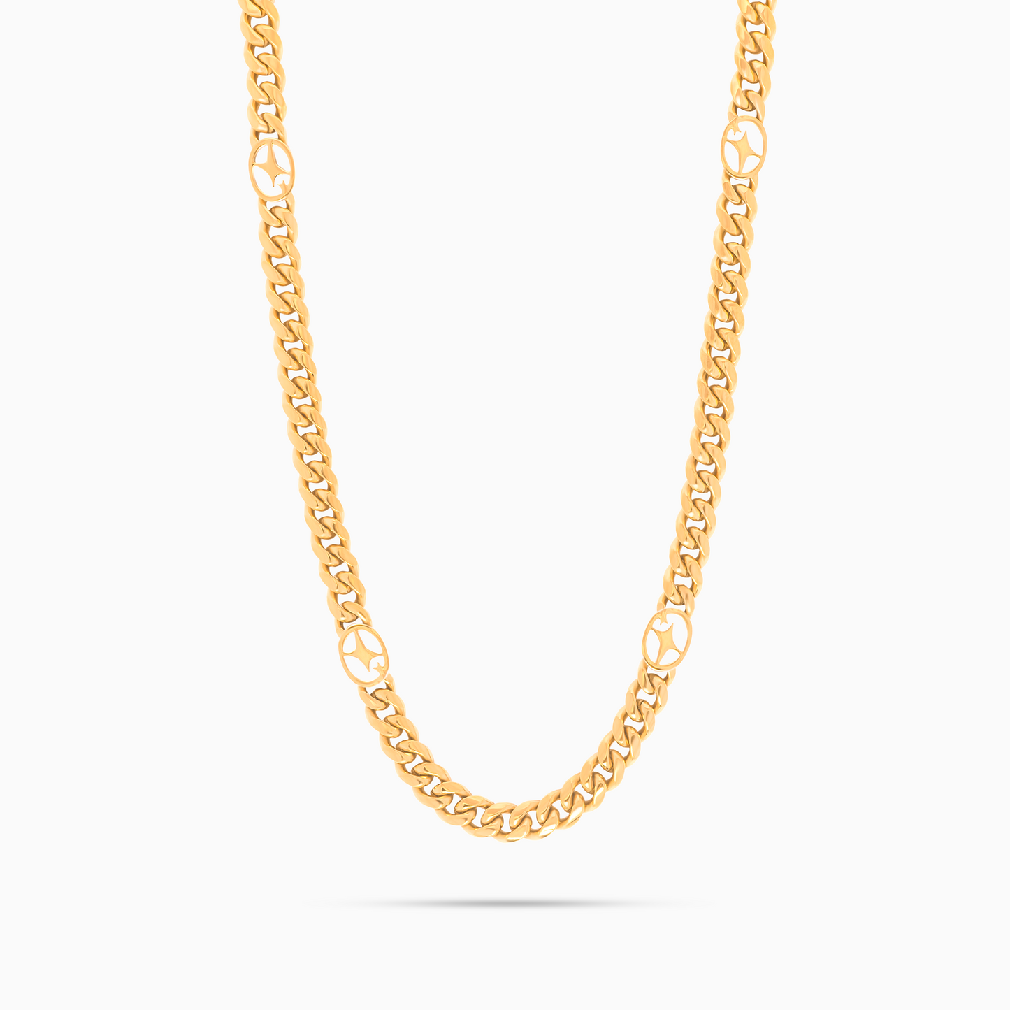 Chaîne Cuban link 6 mm Signature Dorée